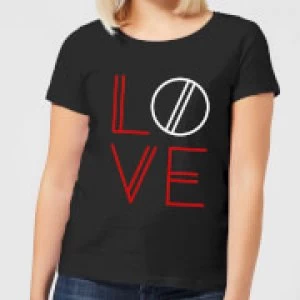 Image of Love Geo Womens T-Shirt - Black - 3XL - Black