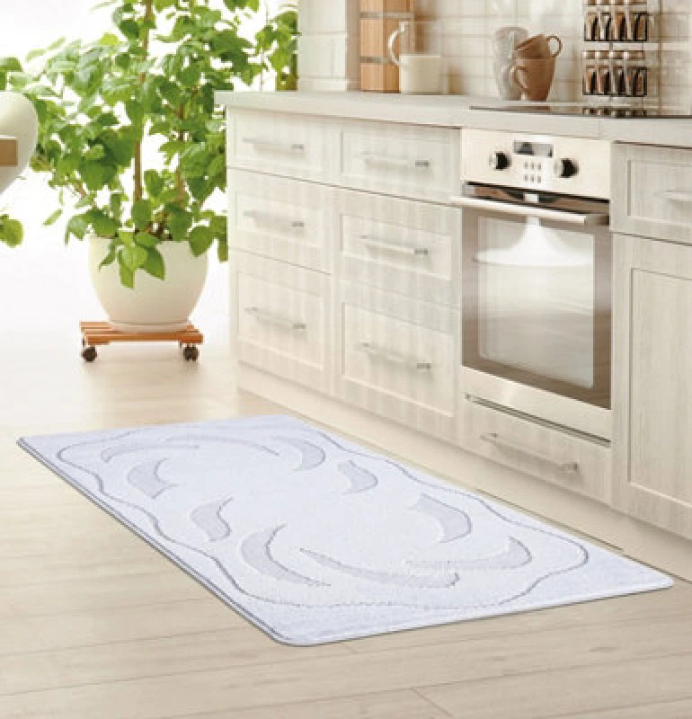 Image of Smart Living Smart Living Ovalack Heavy Duty Machine Washable Hallway Kitchen Non Slip Door Mat in Silver Size: 40cm x 60cm Silver 40cm x 60cm Unise