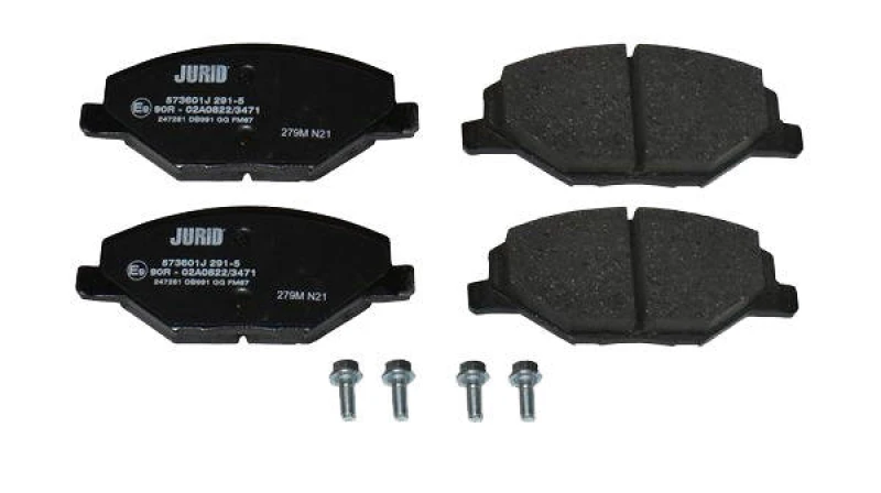 Image of JURID 573601J Brake pad set not prepared for wear warning indicator, without accessories Brake Pad Set,disc brake (402)