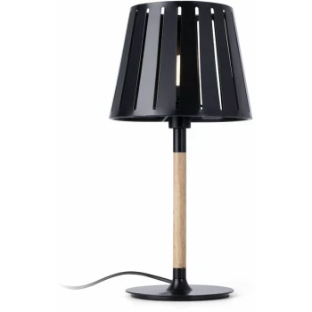 Faro Mix - 1 Light Table Lamp Black, Wood, E14