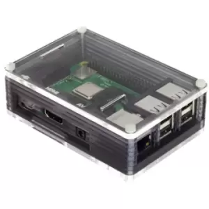 Image of Pimoroni PIM340 Pibow 3 Ninja Case for Raspberry Pi (Pi 3B+, 3, & 2)