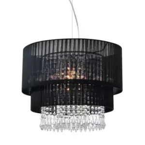 Image of Leta Pendant Ceiling Light, White, 1x E27