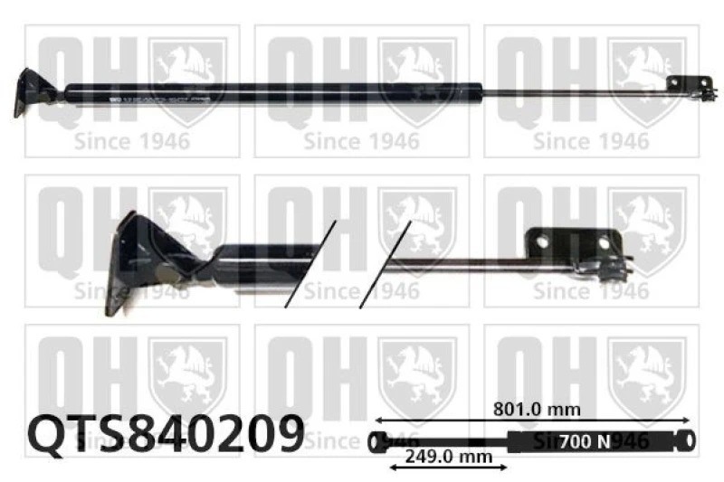 Image of QUINTON HAZELL Tailgate strut QUINTON HAZELL QTS840209