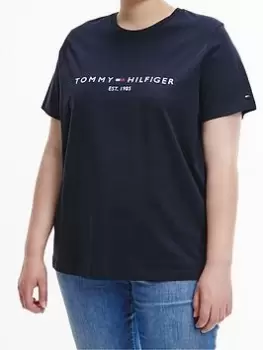 Image of Tommy Hilfiger Curve Regular Fit T-Shirt - Navy