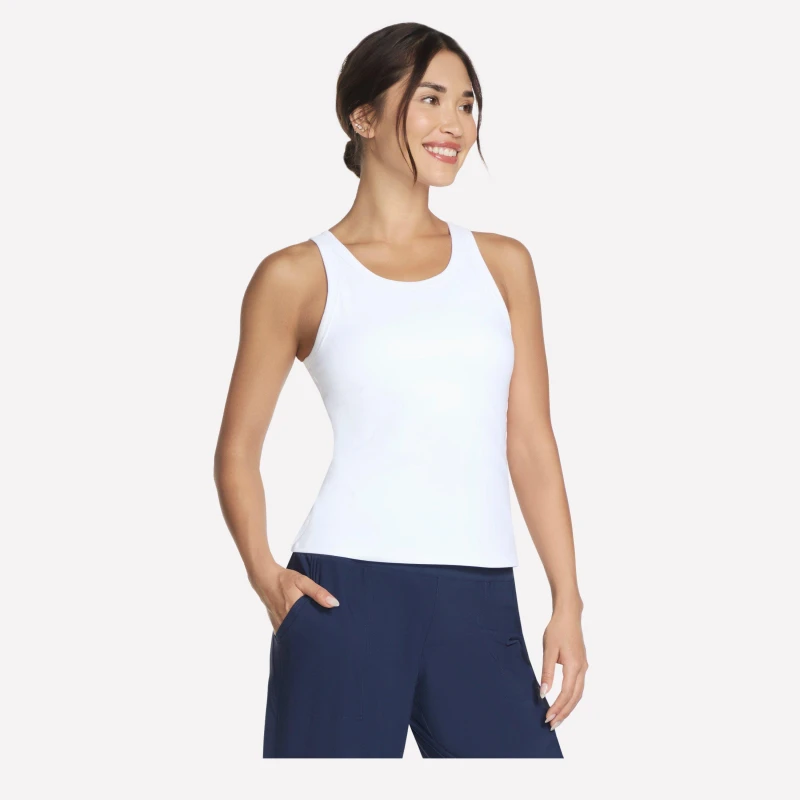 Image of Skechers Gowalk Shelf Bra Tank Vest Womens White female 10 (S)
