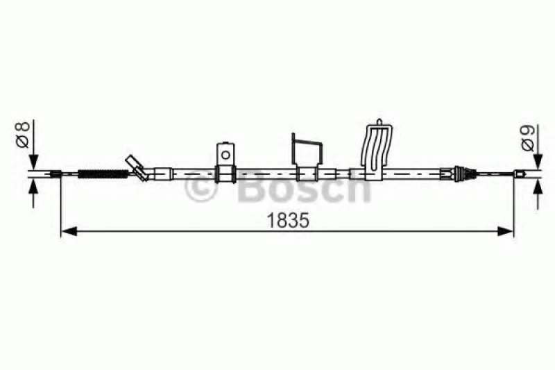 Image of Bosch 1 987 482 341 Brake Cable 1835mm Cable,parking brake (124)