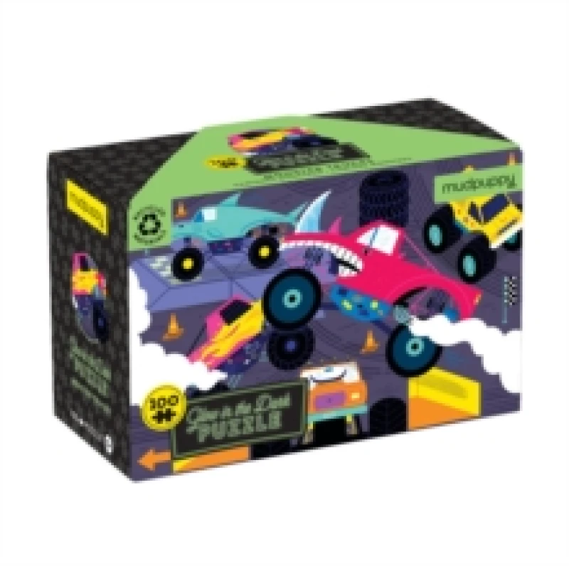 Image of Monster Trucks 100 Piece Glow in the Dark Puzzle Jigsaw