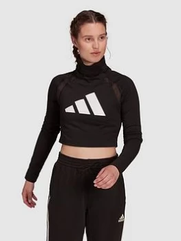 Image of adidas Women In Power Long Sleeve Tee - Black Size XS Women