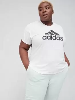 Image of adidas Winners 3.0 Tee (Plus Size) - White/Black, Size 1X, Women