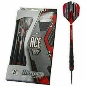 image of Harrows Ace Rubber Coated Brass Darts 24