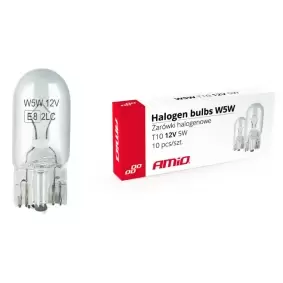 Image of AMiO Light Bulbs W5W 01483 Bulb, licence plate light MERCEDES-BENZ,VOLVO,IVECO,VARIO Kasten/Kombi,Vario Pritsche / Fahrgestell,VARIO Kipper,VARIO Bus