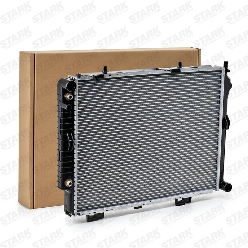 Image of STARK SKRD-0120457 Engine radiator Aluminium, Mechanically jointed cooling fins, with accessories Radiator,engine cooling (470)