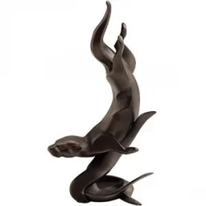 image of Arora Gallery Collection 8231 Cold Cast Bronzed Figure Otter, Multicolour, One Size