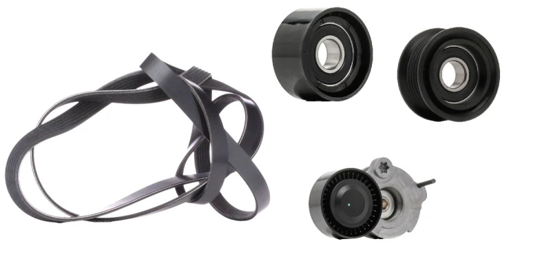 Image of RIDEX 542R1207 V-ribbed belt set Check alternator freewheel clutch & replace if necessary V-Ribbed Belt Set (542)