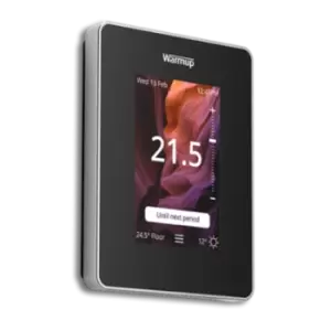 Image of 6iE Black WiFi Underfloor Heating Thermostat - Warmup