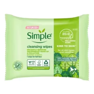 Image of Simple Biodegradable Cleansing Wipes 25 Wipes