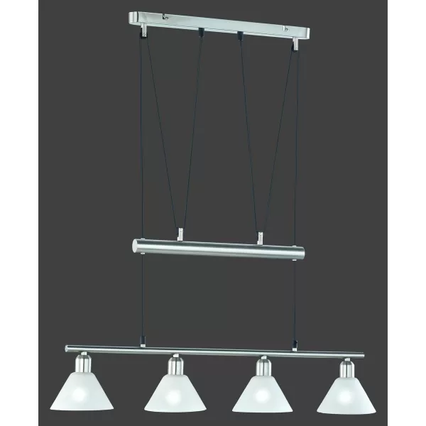 Image of Stamina Modern 4 Light Bar Pendant Ceiling Light Nickel Matt