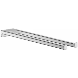 image of Hansgrohe - AddStoris Twin-Handle Towel Holder 445mm Chrome - 41770000 - Silver