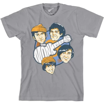 Image of The Monkees - Vinyl Heads Unisex Large T-Shirt - Grey