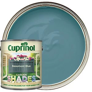 image of Cuprinol Garden Shades Matt Wood Treatment - Beaumont Blue 1L