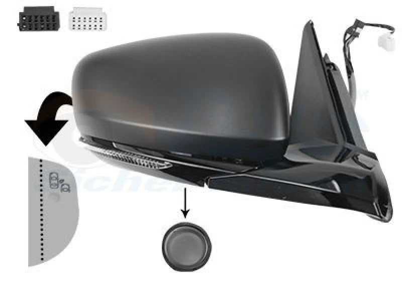 Image of VAN WEZEL Wing mirror VAN WEZEL 4317828