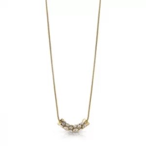 Guess Gold Tone Horizontal Crystal 16-18 inches Necklace