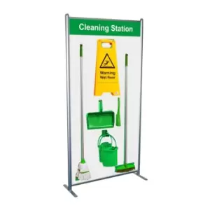 Image of Shadowboard in Multi Purpose Frame - Cleaning Station Style B (Green)