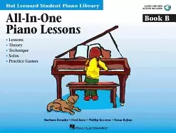Image of all in one piano lessons book b book with audio access included hal leonard