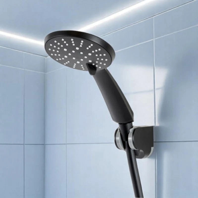 Image of Showerdrape Activo Black 5-Spray Pattern Shower Head