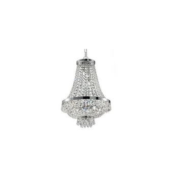 Image of Ideal Lux Caesar - 6 Light Crystal Chandelier Chrome Finish, G9