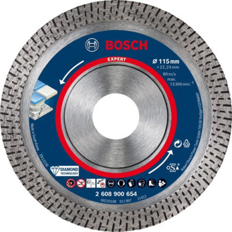 Image of Bosch Expert Hard Ceramic Diamond Cutting Disc 2608900654 Diameter: 115mm