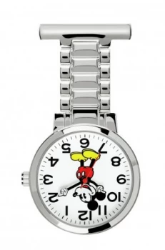 Disney Mickey Mouse FOB Silver Watch