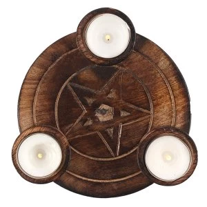 image of Pentagram Tea Light Candle Holder