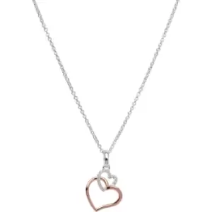 Image of Ladies Unique & Co Sterling,Gold,CZ Pendnt & Chain