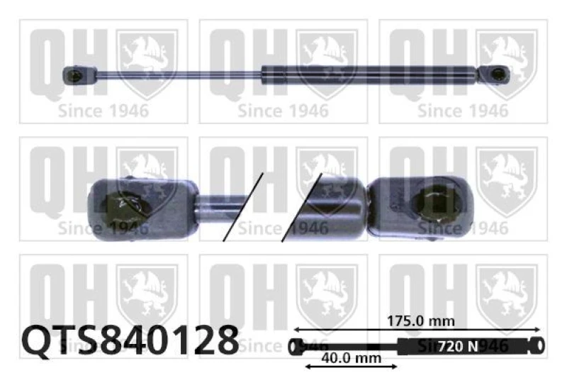 Image of QUINTON HAZELL Tailgate strut QUINTON HAZELL QTS840128