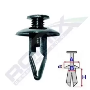 Image of ROMIX Clip, trim-/protection strip NISSAN,MAZDA,KIA B16858 MNA0156145,NA0156145,6384401A00