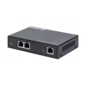 image of Intellinet 2-Port Gigabit Ultra PoE Extender Adds up to 100 m (328 ft.) to PoE Range PoE Power Budget 60 W Two PSE Ports with 30 W Output Each IEEE 80