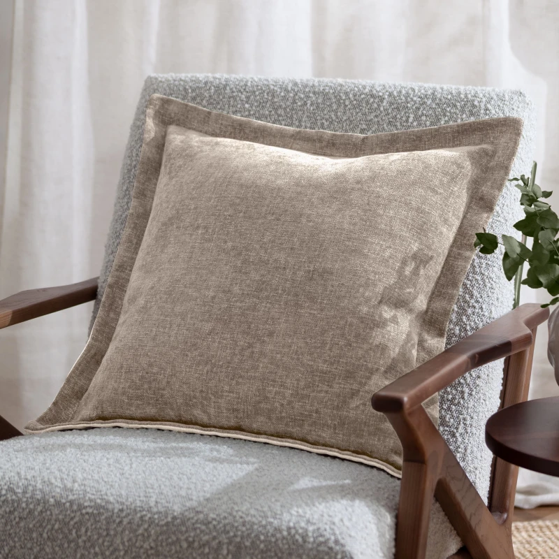Image of Yard Dune Chenille Filled Cushion Natural 50 X 50Cm, Cream 5025532852991.00