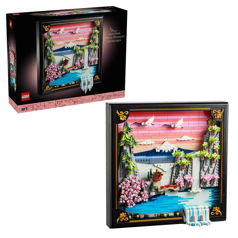 Image of LEGO Art Japanese Cherry Blossom Landscape Wall Art 31218 Lego One Size Multi 92150399000