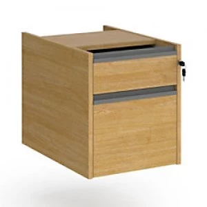 Image of Dams International Fixed Pedestal with 2 Lockable Drawers MFC Contract 25 416 x 590 x 474mm Oak