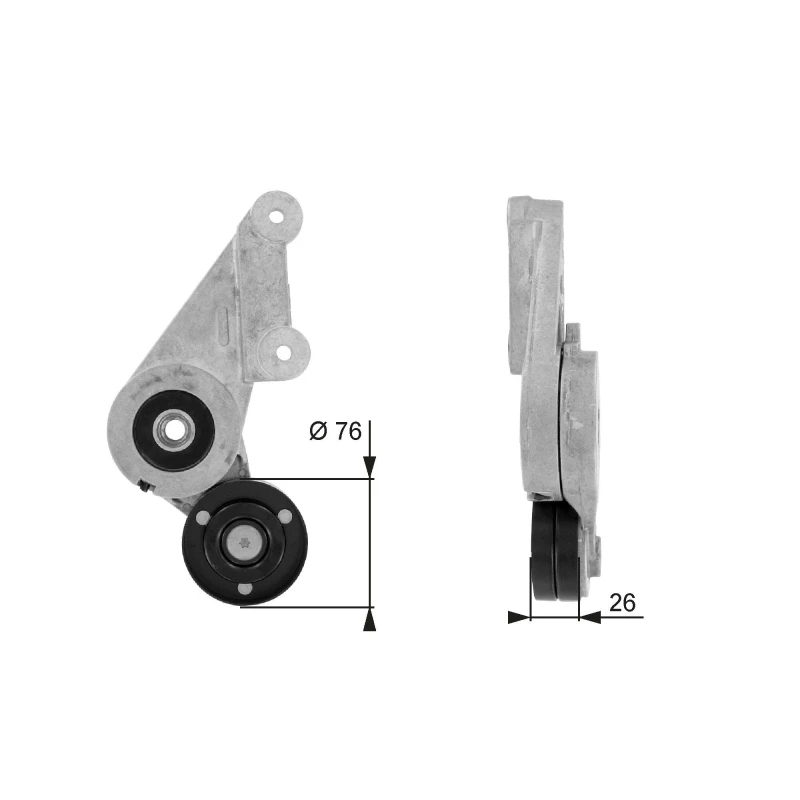 Image of GATES Tensioner pulley GATES T38304