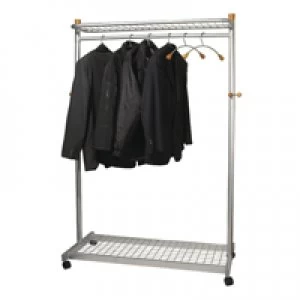 image of Alba ELegant Metal and Wood GArment Coat Rack PMLUX