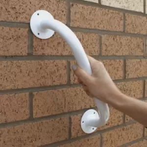 Image of Round Flange Steel Grab Rail - 305mm