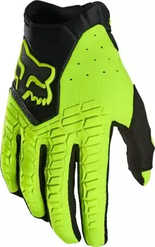 image of FOX Pawtector CE Motocross Gloves, black-yellow, Size 2XL, black-yellow, Size 2XL