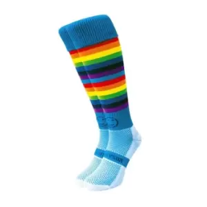 Image of Wacky Sox Rainbow Football/Rugby Socks Snr - Multi