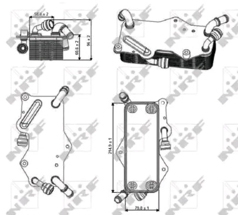 Image of NRF 31269 Oil Cooler Aluminium Oil Cooler,engine oil (469)