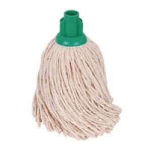 image of 2Work 14oz PY Smooth Socket Mop Green Pack of 10 PJYG1410I