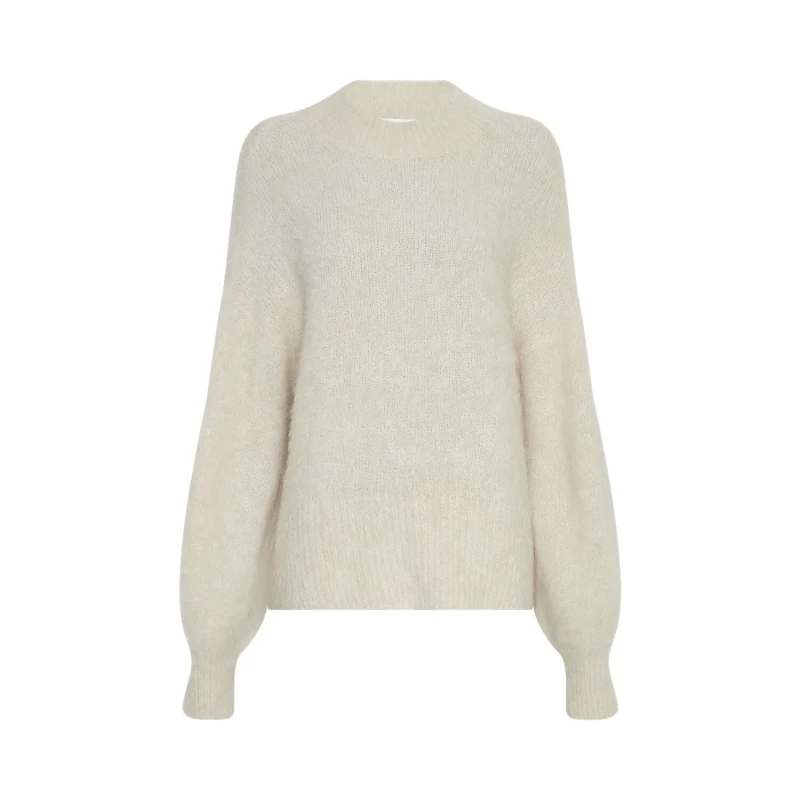 Image of moss copenhagen Woman sweater Moss Copenhagen Thira Salmia Beige Female S/M