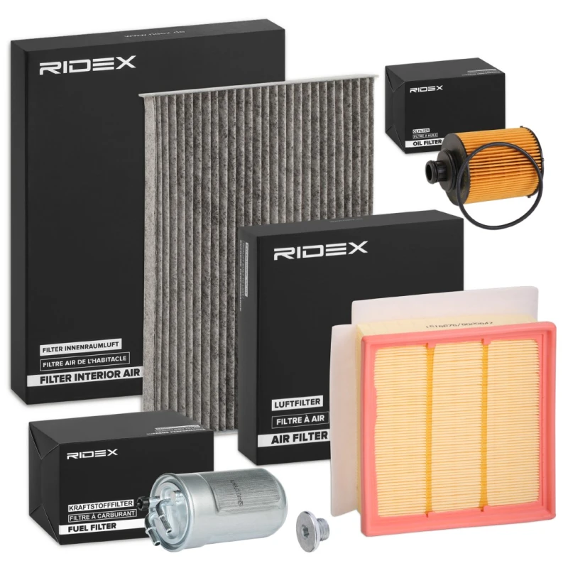 Image of RIDEX 4055F0661 Filter Set with air filter, with pre-filter Filter Set (4055)