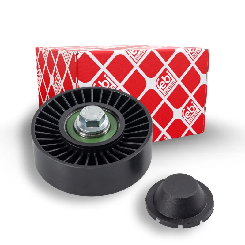 Image of FEBI BILSTEIN 30120 Idler Pulley with screw Plastic Deflection/Guide Pulley,v-ribbed belt (312)